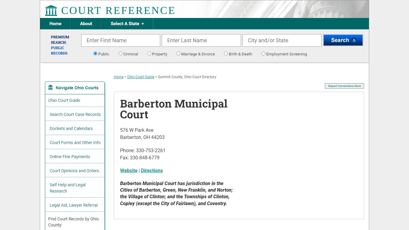 Barberton Municipal Court - Court Records Directory